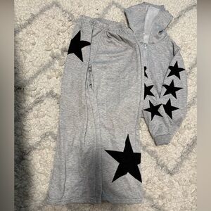 Girls Gray Star Matching set